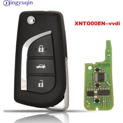 Jingyuqin XHORSE VVDI2 XNTO00EN For Toyota Type Wireless Universal Remote Key 3 Buttons XN008 Remote With NXP Chip