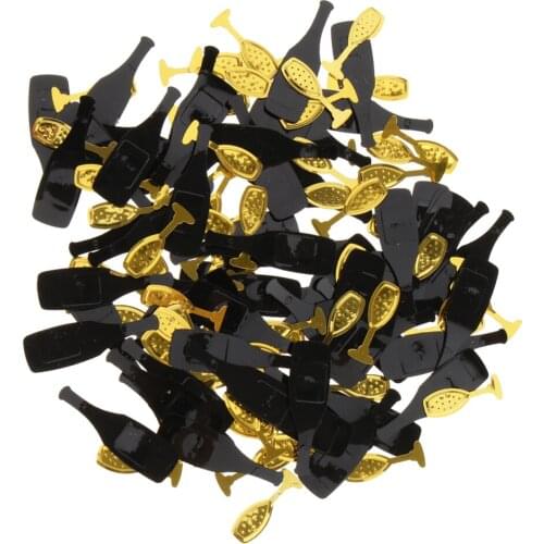 Glitter Champagne Cup Table Confetti Cocktail High School Graduation Party Decor