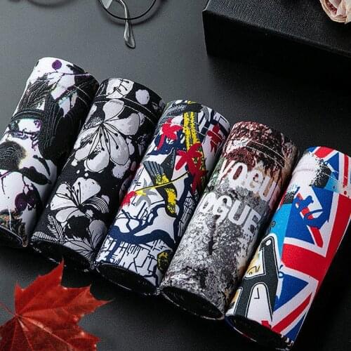 5Pcs/Lot Mens Boxing Shorts Mens Cartoon Underwear Mens Boxers Comfortable Breathable Shorts Printed Sexy Mens Underwear