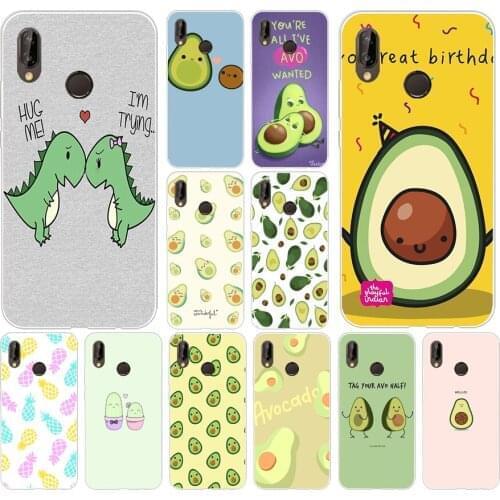 12AS Avocado Aesthetic Soft Silicone Tpu Cover phone Case for Huawei P20 P30 Pro Mate 10 20 lite