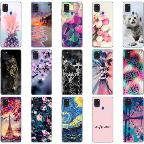 For Samsung A21S Case 6.5" Soft Silicon Tpu Back Phone Cover For Samsung Galaxy A21s SM-A217FZBNSER a217 coque Protective Shell