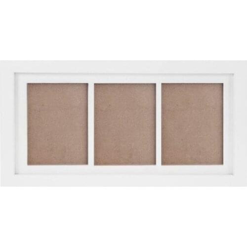 Baby Kid Children Foot Finger Hand Wooden Photo Frame Set Print Clay Ink Kit Gift Memory NEW