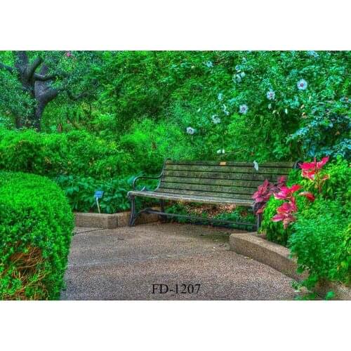 Park Chair Photographic Backdrop for Photo Shoot Props Children Kids Baby Vinyl Cloth Photographic Background Photo Studio