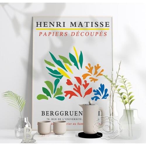 Henri Matisse France Cutout High Quality Printable Art Poster, Matisse Exhibition Poster, Papiers Colored Drawing Home Art Decor