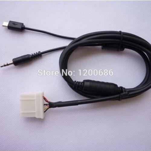 AUX 3.5mm Cable CD Changer Cable For Mazda 6 Mazda 3 M6 M3 with Micro USB Charge Cable