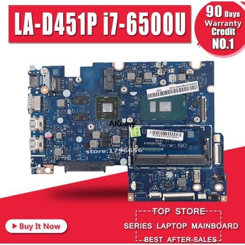 LA-D451P Laptop motherboard For Lenovo YOGA 510-14ISK Flex4-1470 original mainboard I7-6500U with video card