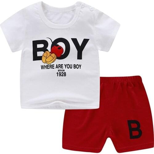 Summer Baby Kids Short Sleeves+Shorts Baby Boy Fashion Clothing Sets Baby Girl Lovely Clothing Outfits