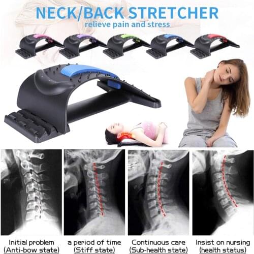 Neck and Back Massager Stretcher Equipment Massage Tools Shiatsu Neck Stretching Devices Fitness Cervical Support Pain Relief