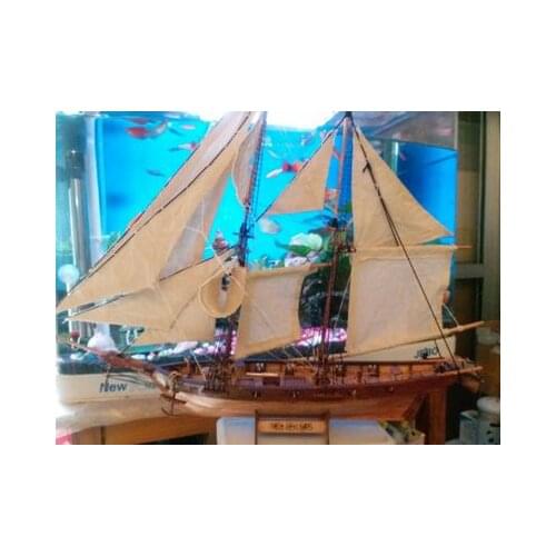 Scale 1/100 Scale Wooden Sailboat kits Halcon 1840 Model Ship laser cut boat Wooden Ship Model