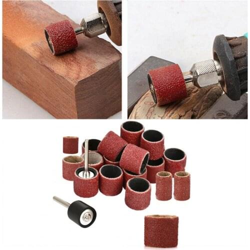 384Pcs Drum Sanding Kit Wear-resistant Burr-free 6.35/9.5/12.7mm Sander Specialized Drum Rotary Tool Assortment for Wood Carving