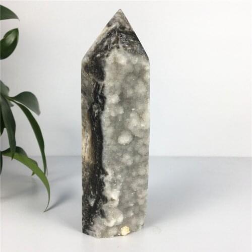 Natural Tower Quartz Crystal Geode Healing Voog Stones Specimen Home Crafts Decoration Gift Wand