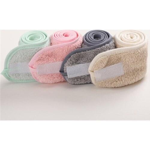 SHUANGR Adjustable Makeup Hair Bands Wash Face Hair Holder Soft Toweling Hairband Headwear for Women Girls Hair Accessories