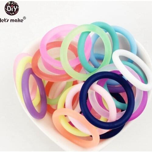 Lets make Soother Clip Rubber Circle Silicone Teether O Ring Baby 100pc Attachment Baby Teether General Silicone Teether