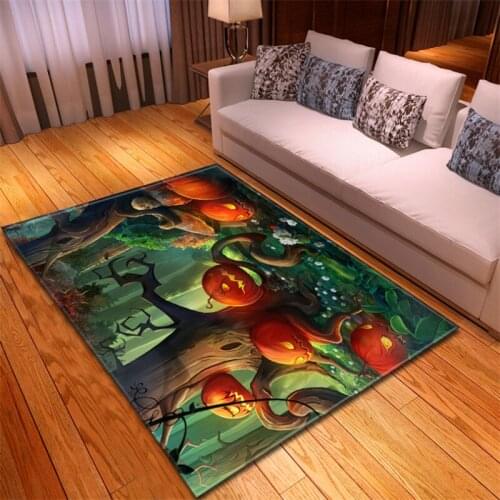 Nordic 3D Printing Carpets For Living Room Bedroom Bedside Area Rug Kids Play Tent Floor Mat Halloween Home Hallway Large Carpet