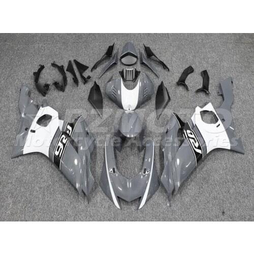 Style New ABS whole Fairings kit Fit for YAMAHA YZF-R6 2017 2018 2019 R6 17 18 19 Bodywork set Custom Free white gray