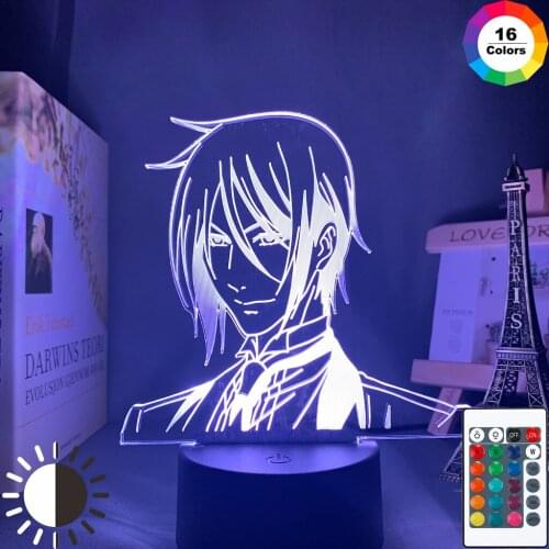 Led Night Light Anime Black Butler Lamp for Bedroom Decor Light Kids Child Birthday Gift