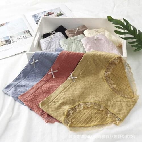 Comfortable Seamless, OxygenBubble Womens Underwear ,Breathable Lace Medium Waist, Girl Sexy Womens Briefs