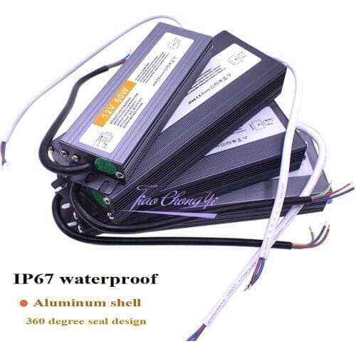 10W 20W 30W 45W 60W 100W 150W 200W 300W 350W 400W IP67 Waterproof LED Driver DC12V 24V Lighting Transformers for Outdoor Light