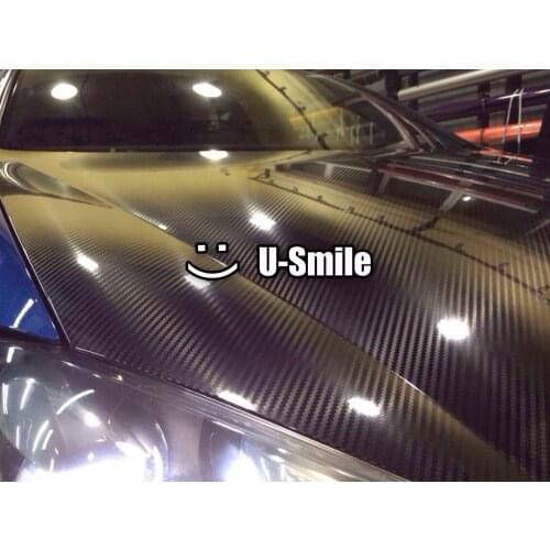High Quality Super Glossy Black 5D Carbon Fiber Vinyl Wrap Sheet Air Free Bubble For Car Wrapping