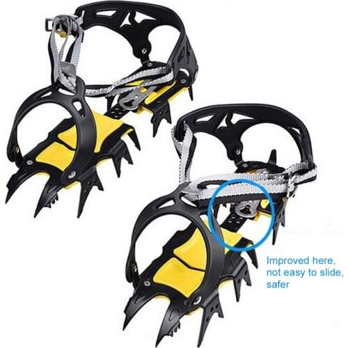 18 Teeth Crampons Ice Powerful Claws shoes Snow Non slip Cover Manganese Steel Ice Gripper Outdoor Hiking Climbing 36-47 size