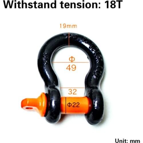 1 Pcs Heavy Duty D Ring Shackle By Vault for Vehicle Recovery Towing Rope Buckles for Off Road Trucks Emergency 18T Trailer