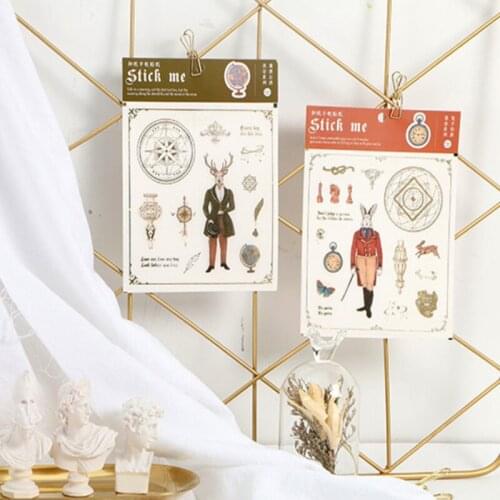 1pack/lot Japan cartoon animal gilding series decoration children sticker self-adhesive label gifts for kids