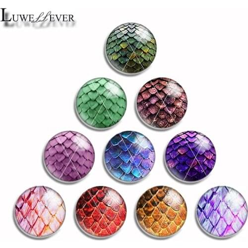 10mm 12mm 16mm 20mm 25mm 462 10pcs/lot Dragon Egg Mix Round Glass Cabochon Jewelry Finding 18mm Snap Button Charm Bracelet