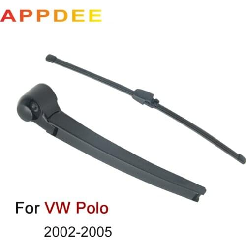 APPDEE Wiper 13" Rear Wiper Blade & Arm Set Kit For VW Polo 2002 2003 2004 2005 Windshield Windscreen Rear Window