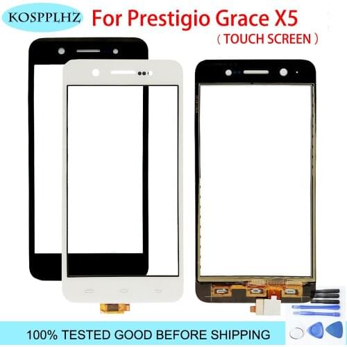 White/black touch panle For Prestigio Grace X5 Touch SCREEN Digitizer Panel Glass Lens Touchpanel Assembly with tools