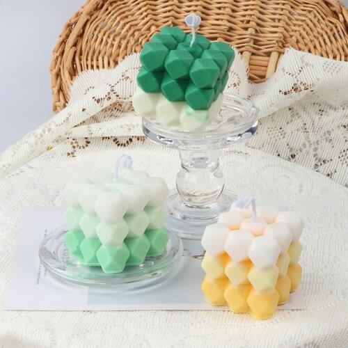 Diamond Special-shaped Cut Surface Geometric Aromatherapy Candle Holder Silicone Mold Clay Mold Candle Making Kit Wax Melt Mold