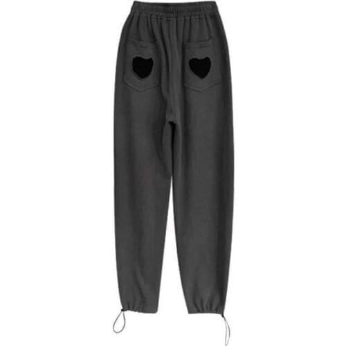 Loose Pockets Drawstring Pants Women Plus Size Women Pants Jogger Streetwear Sports Pants Fashion Trousers Sweatpants Baggy