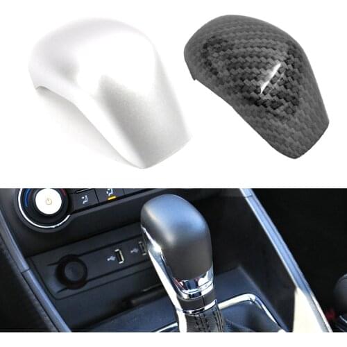 Carbon Look Chorme for MG Zs Suv 2018-2019 Gear Head Shift Knob Cover Trim Decoration Frame Car Accessories
