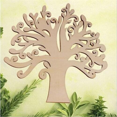 Wooden Mdf Autumn Tree Craft Craft Blank Wedding Guestbook Decoupage Family