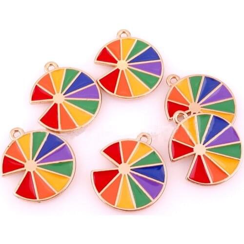 6PCS Rainbow Color Alloy Labels For DIY Handmade Craft Pendant Jewelry Bracelet Necklace Accessories Supplies
