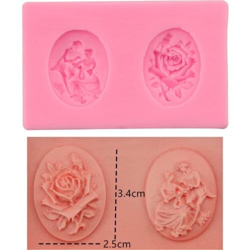 Rose and lover fondant cake mold DIY baking tool pastry baking kitchen mold