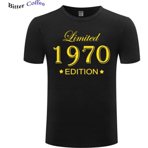Funny Summer NEW Style Limited Edition 1970 T Shirts Men Funny Short Sleeve O Neck Cotton Man Made In 1970 T-shirt Tops