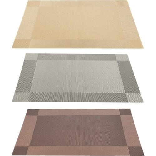 4 Pcs Placemat Fashion PVC Dining Table Mat Plate Pads Bowl Pad Coasters Table Cloth Pad Coffee Mats Table Bowl Mat Home Decor