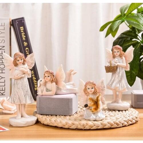 Scandinavian Style Creative Home Decoration Living Room Ins Decorative Angel Home Decoration Accessories Fairy Garden Miniatures