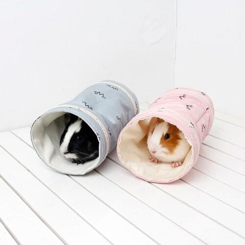 Small Guinea Pig Hamster Toy Tubes Tunnels Spring Hamster Cage House Single Channel Chinchillas Hamster Tunnel Warm Toy