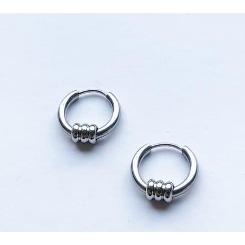 1pc New Fashion Titanium Steel Earrings Personality Stainless Steel Punk Mens Earrings Motorcycle Party Jewelry