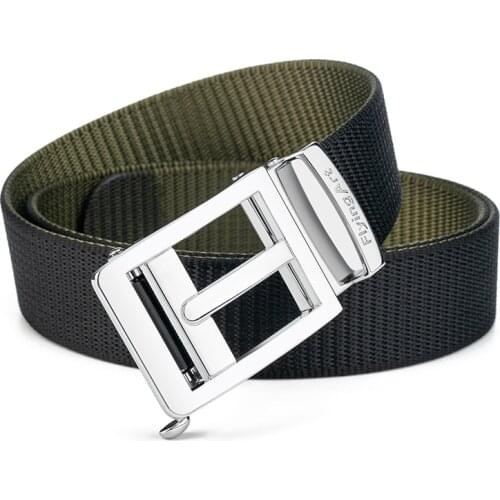Flying Art2021 NEW mens 34MM Toothless Automatic Buckle Belt Simple Fashion Quick Release Mens Metal Fip Top belt