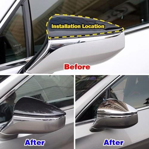 For Lexus ES ES200 ES250 ES300 ES350 2018-2021 Chrome Exterior Rearview Side Mirror Cover Trim ABS Auto Accessories Color Refit