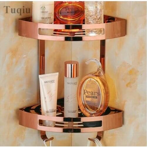 Vidric Wall Mounted Rose Gold/ Black Oil Brushed/Gold/Chrome Bathroom Soap Basket Bath Shower Shelf Soap Basket Holder building