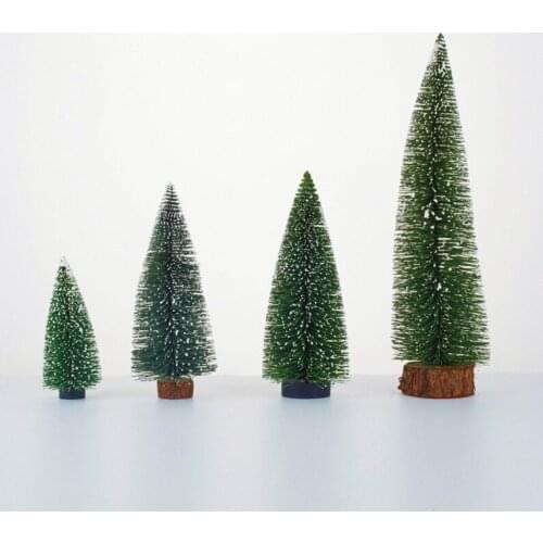 Christmas Tree New Years Mini Small Pine Tree 1pcs DIY Mini Tree Placed for Desktop Home Decoration for New Year Xmas Kids Gift