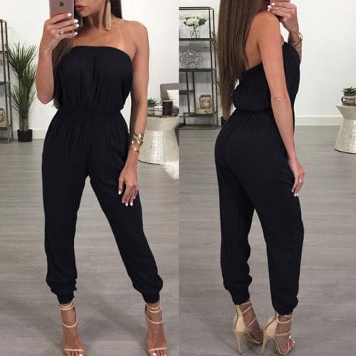 New Casual Women Ladies Lace Off Shoulder Party Jumpsuit Clubwear Playsuit Summer Bandage Bodycon Jumpsuits Romper Long Trousers
