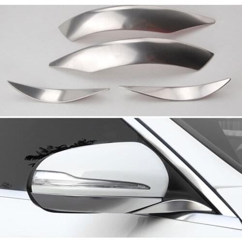 BBQ@FUKA New Car Accessories For Mercedes Benz C class W205 2015 2016 2017 Stainless Steel Car Side Wing Rear View Mirror Trim