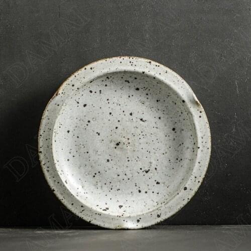 Simplicity Stoneware Plates Japanese Sushi Sashimi Plate Retro Decor Fruit Salad Plate Restaurant Serving Tray Kitchen Tableware