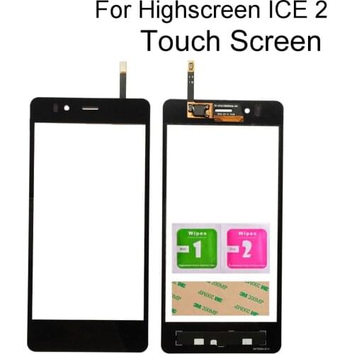 Mobile Touch Panel For Highscreen Ice 2 Ice2 Touch Screen Digitizer Panel Front Glass Sensor Lens Tools 3M Glue