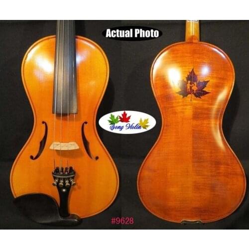 Baroque style SONG Maestro inlay maple leaf violin 4/4,powerful sound #9628