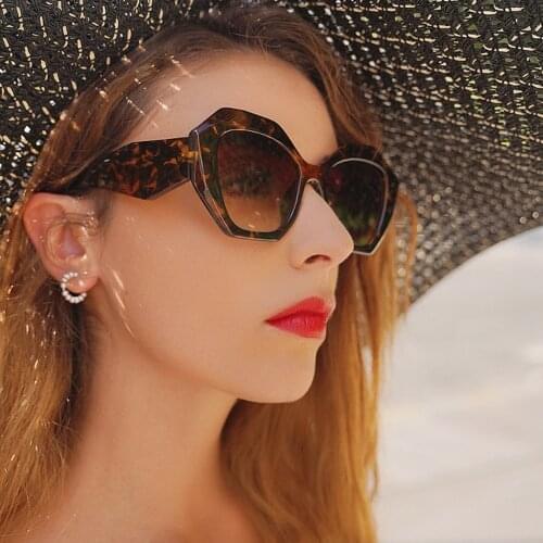 Vintage Square Sunglasses Women Men Polygonal Cutting Frame Big Shades Luxury Designer Sun Glasses Lunette De Soleil Femme UV400